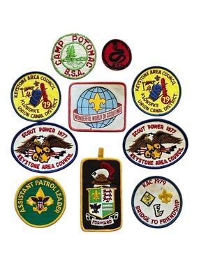Vintage Boy Scouts of America BSA Patches Lot of 10 Keystone‎ Area Council Mixed
